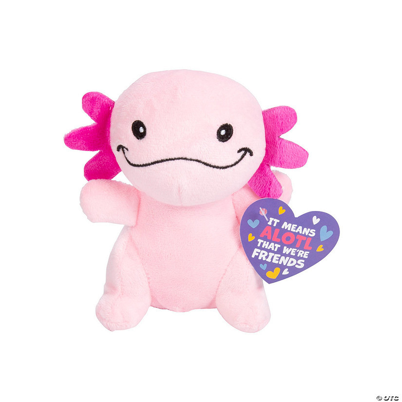 Stuffed Axolotl Valentine Exchanges with Card for 12 | Oriental Trading Company