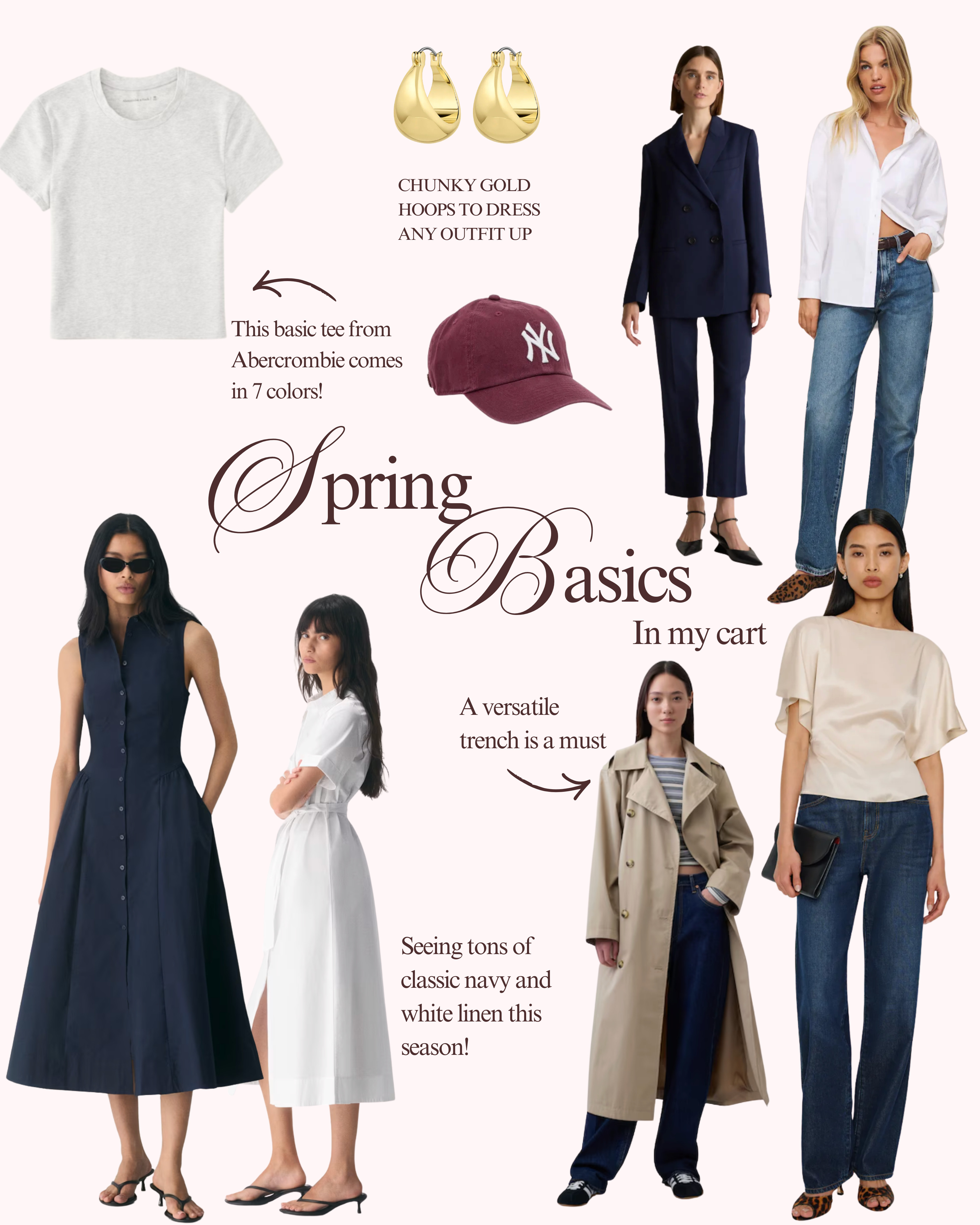 In the mindset to invest in core staple pieces that last and can be worn for years to come! Loving all the linen, trench coats, and mis matched silver/ gold chunky jewelry. Linked some the items in my cart to shop as we step into spring cleanout season. :) 

 #LTKSpringSale #LTKootd #LTKSaleAlert