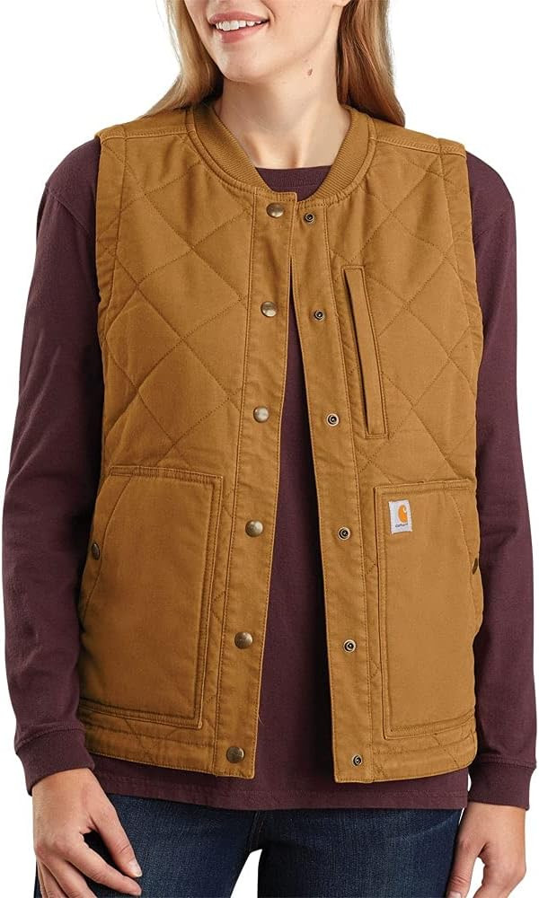 Carhartt Women's Rugged Flex Relaxed Fit Canvas Insulated Rib Collar Vest | Amazon (US)