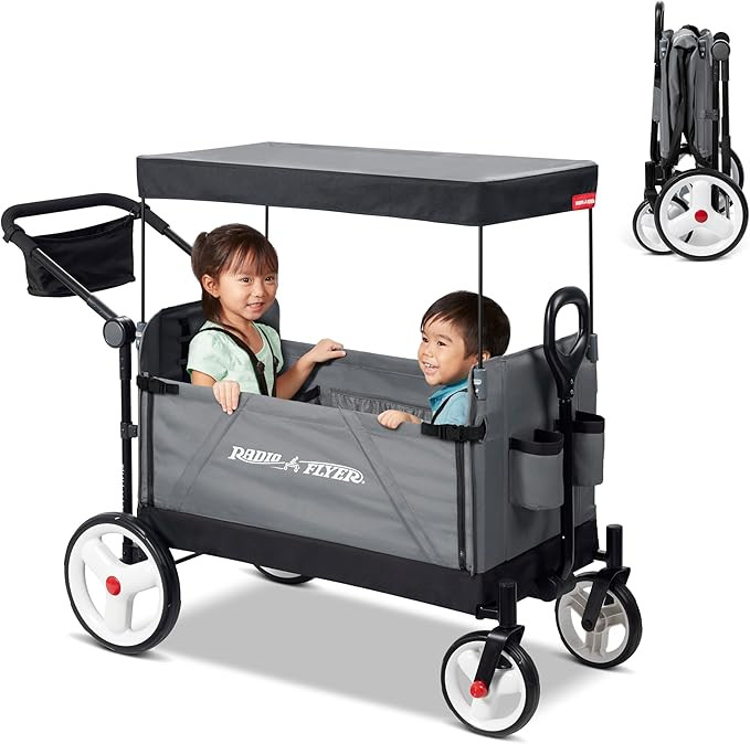 Stroller Wagon for Kids, Baby Stroller, Utility Cart, Rolling Cart, Radio Flyer City Luxe Stroll ... | Amazon (US)