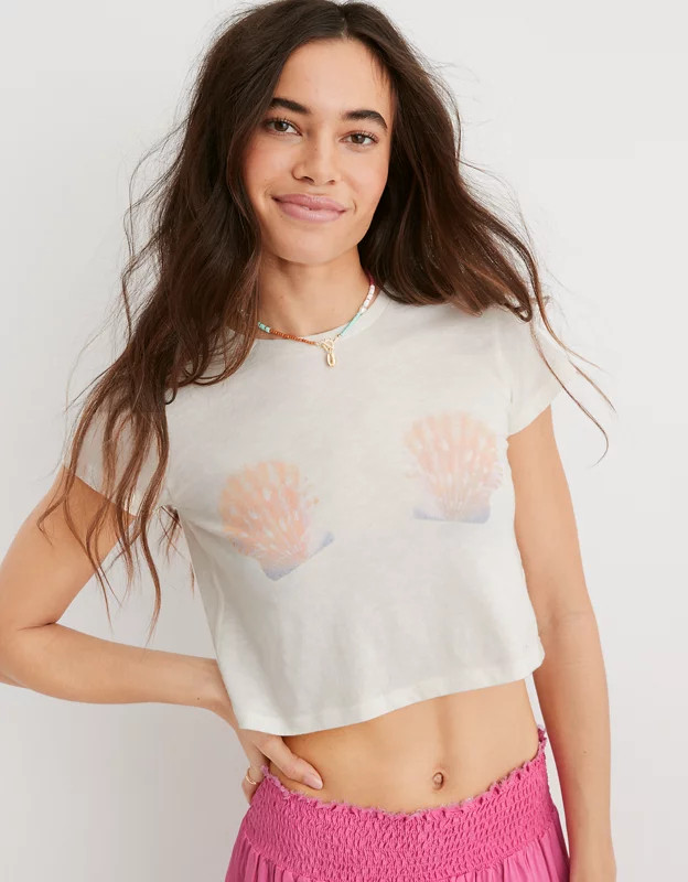 Aerie Cropped Baby T-Shirt | Aerie
