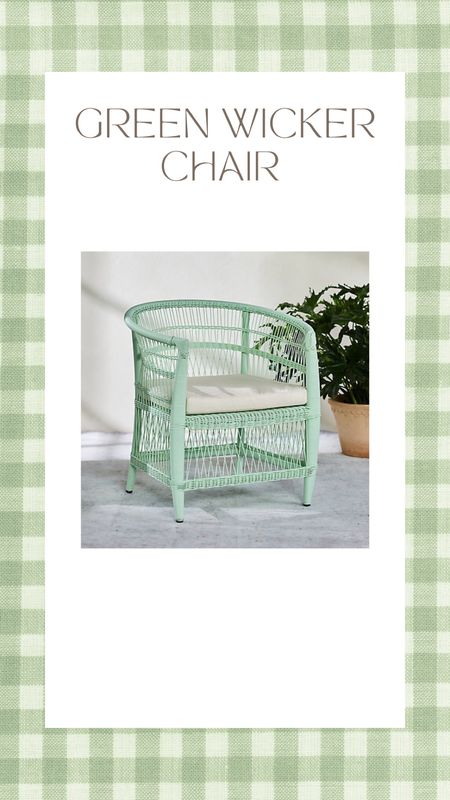How cute is this minty green wicker chairs for your patio! And on sale!