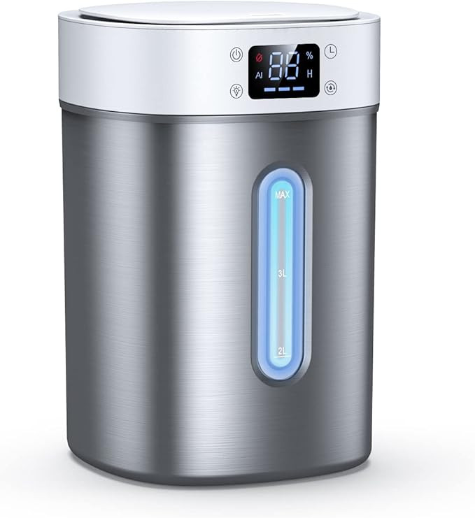 4L Ultrasonic Cool Mist Humidifier with 304 Stainless Steel Tank, Auto Humidity Control, Night Li... | Amazon (US)