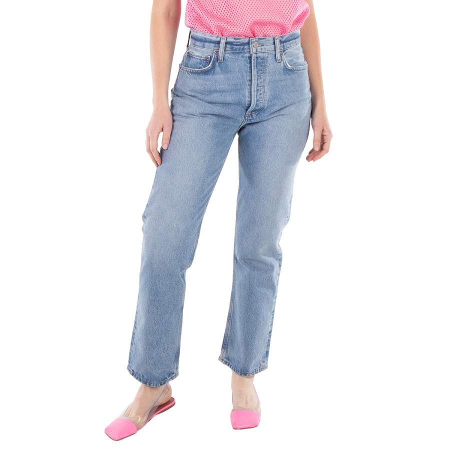 Agolde Ladies Infinite Vintage Indigo 90s Pinch Waist High Rise Straight Jeans, Waist Size 27'' | Jomashop.com & JomaDeals.com