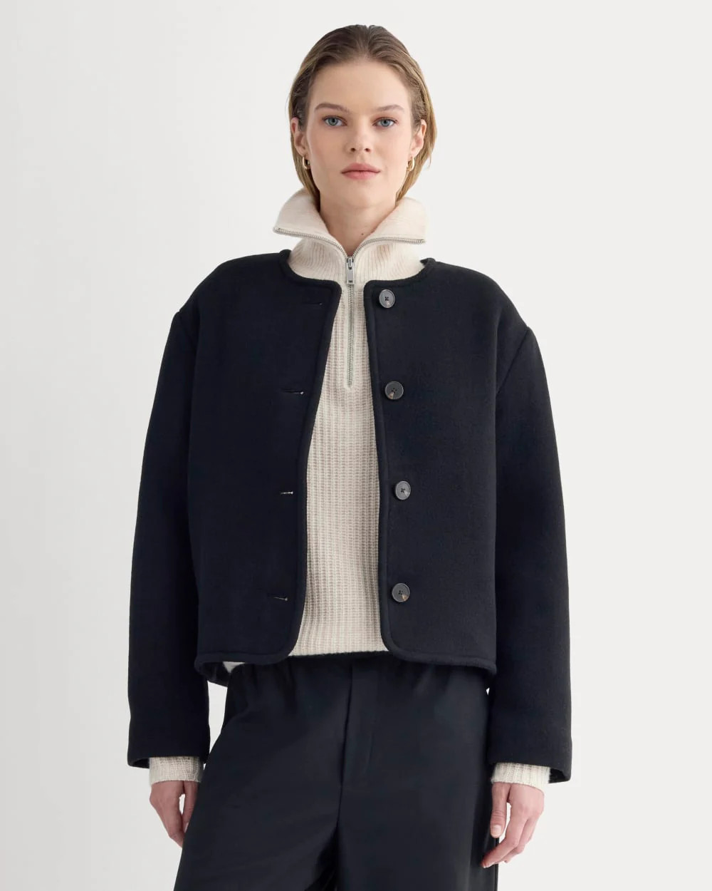 The Cocoon Coat in Wool | Black | Everlane