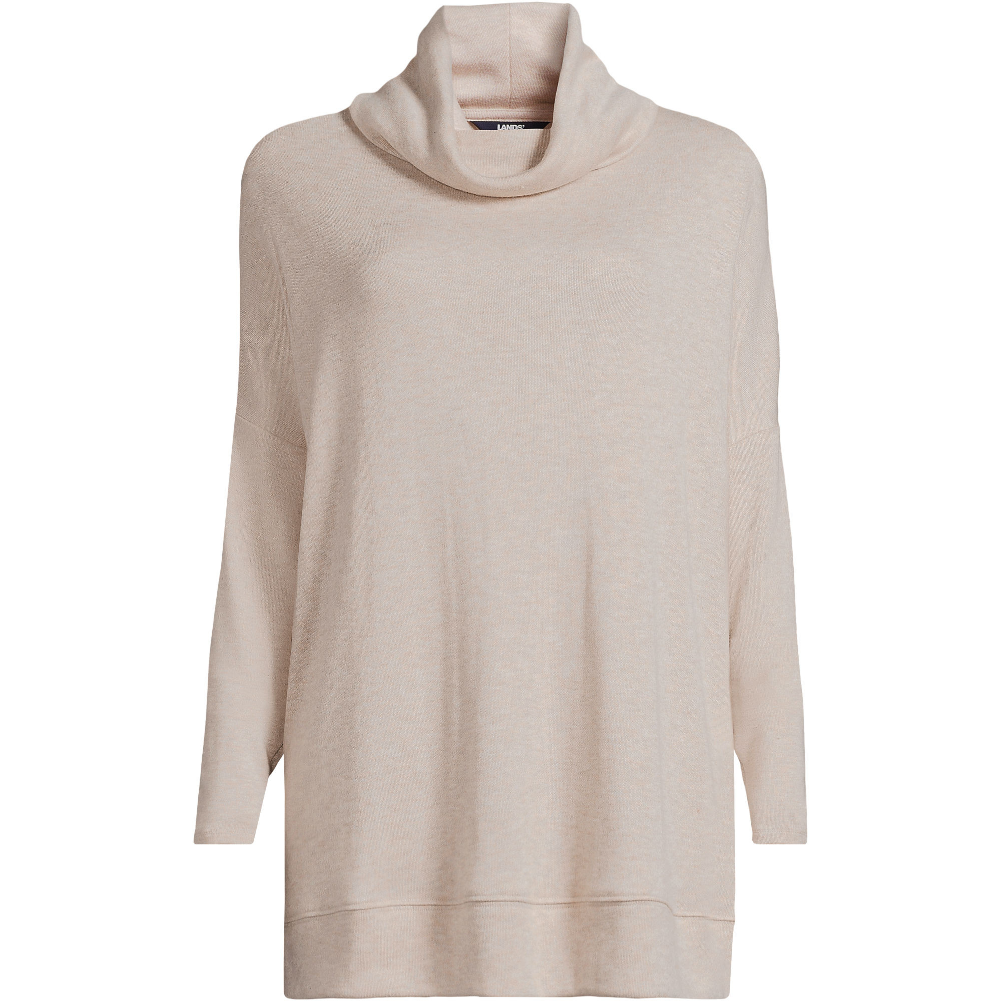 Women's Long Sleeve Cozy Knit Cowl Neck Tunic | Lands' End (US)