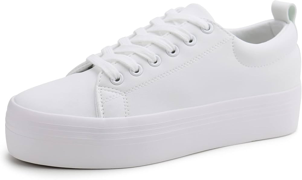 JABASIC Women Lace Up Platform Sneakers Comfortable Casual Fashion Sneaker Walking Shoes | Amazon (US)