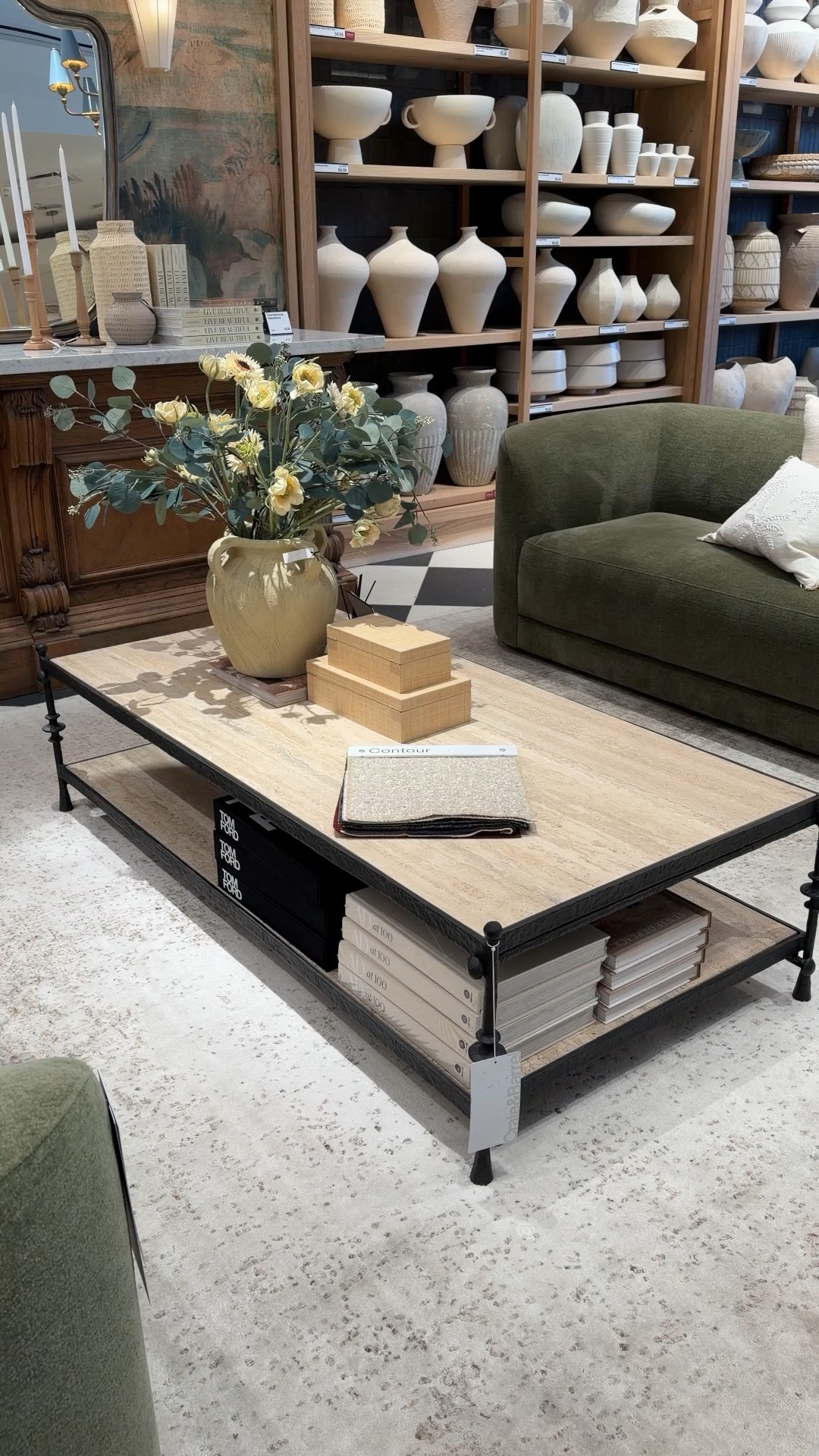 A modern classic statement piece! 🫶🏻 The Estate Travertine Coffee Table by Jake Arnold for Crate & Barrel blends sculptural blackened metal with beautifully veined travertine for a look that feels both timeless and elevated. 🍃 The natural stone brings earthy texture, while the architectural metal frame adds that refined modern edge. The two-tier design adds function as well as style, making it a striking centerpiece for a thoughtfully designed living room. ✨ A perfect balance of modern classic design and organic materials. Linked this piece and similar coffee tables to shop! 🤎 #CrateAndBarrel #CoffeeTable #LivingRoomInspo

#LTKHome #LTKSaleAlert