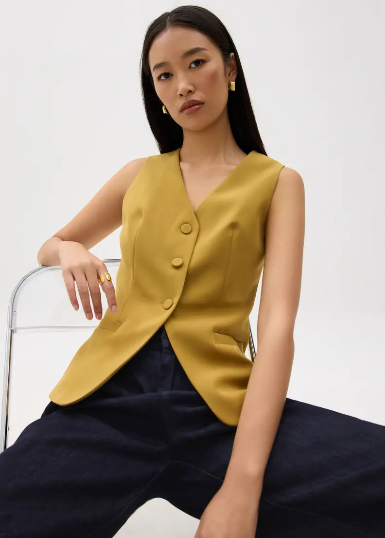 Fitted V-neck Vest | Love, Bonito USA