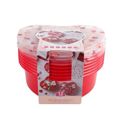 Cook with Color Heart Shaped with Heart Print Semi Durable Food Storage Container | Target