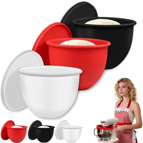 Silicone Bowl Liners for Kitchen Aid Mixer 5 Qt, Mixing Bowl Insert with Lids Compatible with Til... | Amazon (US)