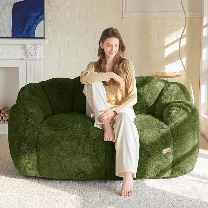 MAXYOYO Bean Bag Chair for Adults, Floral Shaped Bean Bag Sofa | Ultra Soft Faux Fur Floor Sofa, ... | Amazon (US)