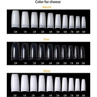 Blank Medium French Tips 100/500Pcs Half Cover False Nail | Art Fake Nails Supplies | Etsy (US)