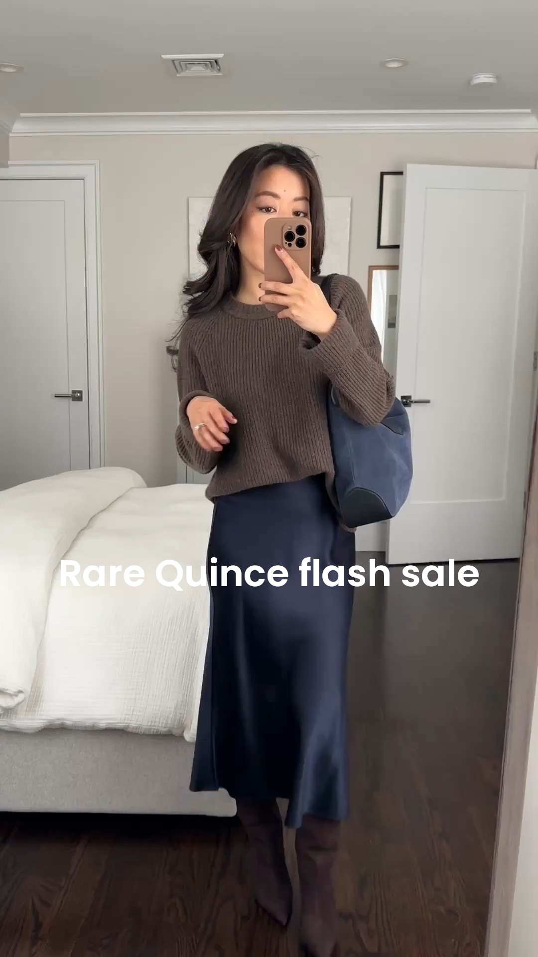 Quince 24 hour sale! First time this has gone on sale - Fisherman ribbed crewneck sweaters = the best layering staples. 

I now own these thick, cozy knits in several colors! Very good value for 100% cashmere. And if you prefer cotton, this same sweater is available in 100% organic cotton for under $50 (linked under similar) 

• Signature Quince Fisherman Crewneck Sweater in brown xs. A thicker rib knit, with a relaxed fit on me with sleeves folded once. I tuck this sweater using my DIY elastic tuck band method or using a hidden skinny belt

• 100% silk midi slip skirt Xs - fabric on the thinner side. The xs skirt measures 22.5” across the waist (elastic) and 28 to 29” in length 

• Schutz Maryana Sculpt boots size 5 

• Old J. Crew bag

Petite work wear , winter office style 


#LTKPetite #LTKootd #LTKWorkwear