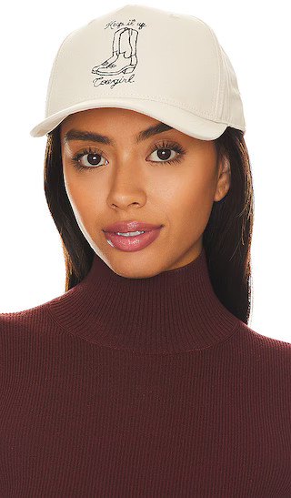 Keep It Up Cowgirl Trucker Hat in Cream | Revolve Clothing (Global)