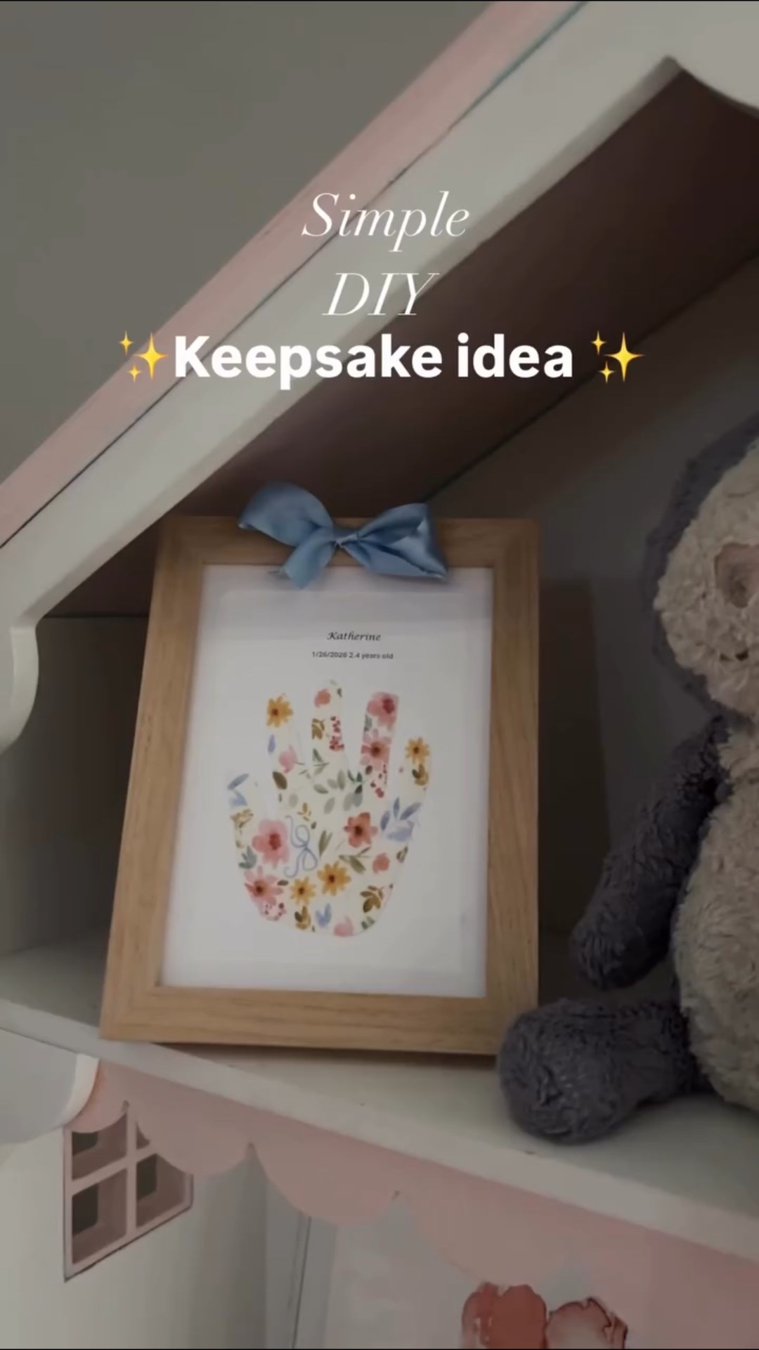 This sweet little hand print project was made from scrap fabric. I sewed the hand cut out to the paper mostly jsut to see if it would work and it did 😄

In Word, I used a 4x6 template and added the girls names, date of the project and their age. I love seeing how much they have grown when I find their previous hand print projects in their keepsake box 🥹

#handprintproject #diykeepsake #girlmom #easydiykeepsake