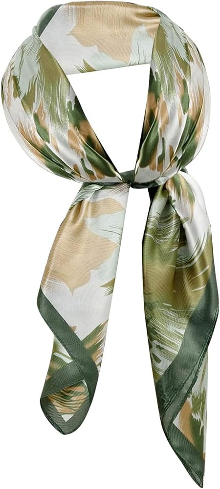 Neck Scarf for Women, Leopard Print Scarf 70 X 70 Cm, Silk Feel Bandana for Hair, Neck, Bags & Fa... | Amazon (UK)