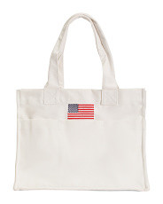 Canvas American Flag Pocket Tote Bag | Marshalls