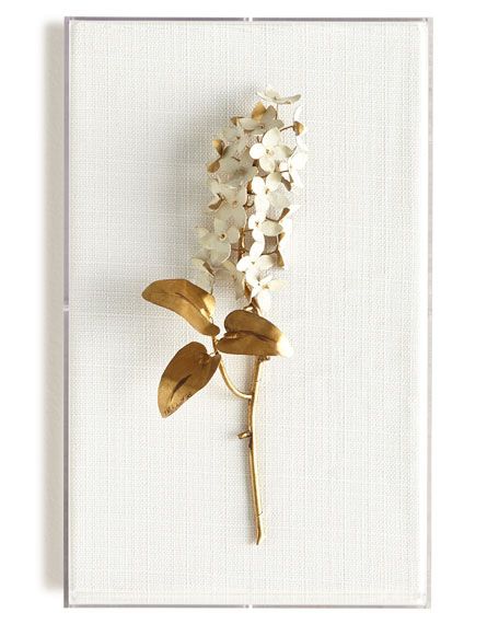 Original Gilded Lilac on White Linen | Horchow