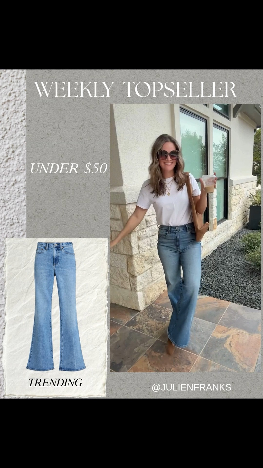  These flare jeans from Target blew me away, 2 washes, high rise, slight flare and lengths. I went up a size. Remind me of the mother jeans but a fraction of the cost at $40 so dang good! Classic pair you will reach for over and over ✨ #jeans #targetfashion 

#LTKFindsUnder50 #LTKootd #LTKgrwm