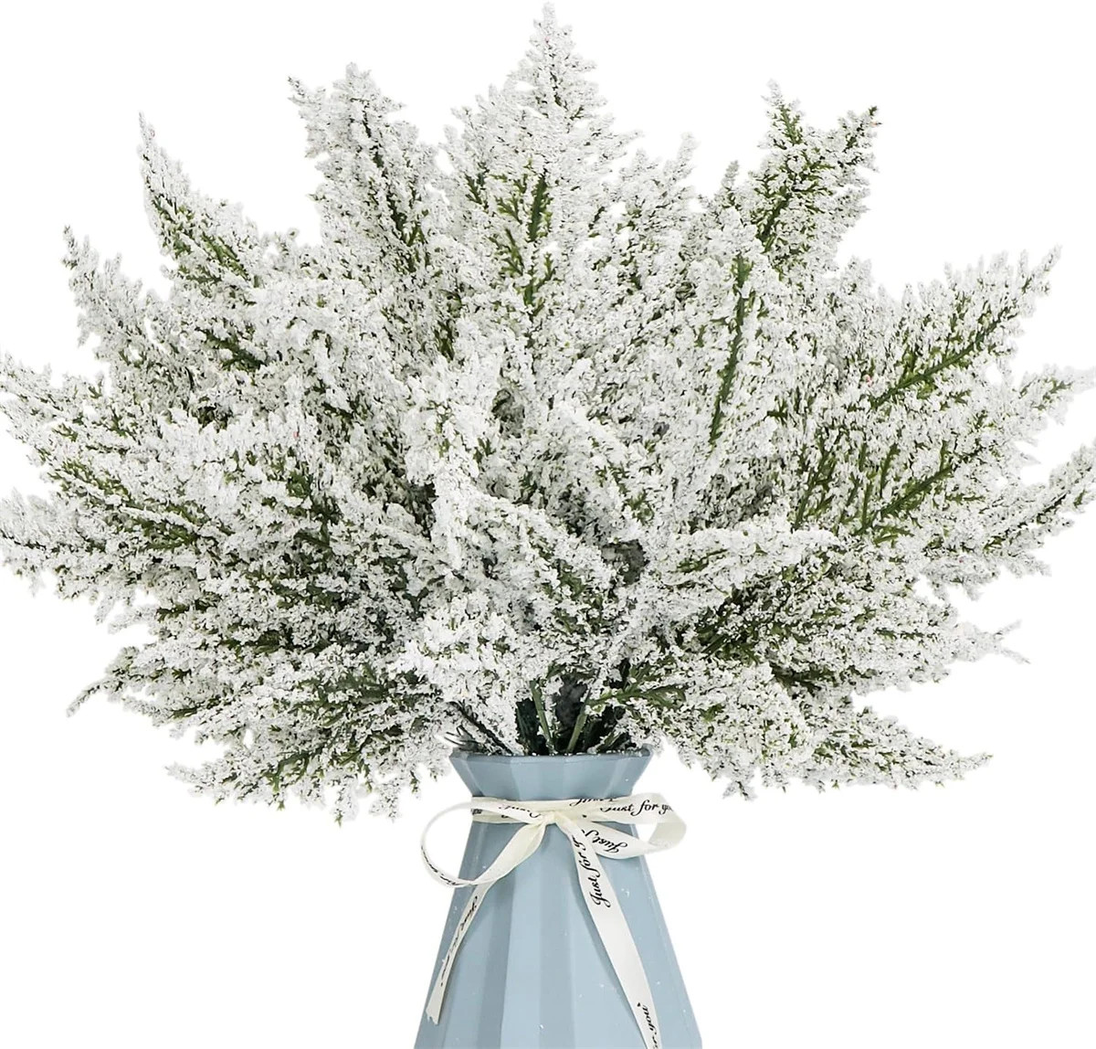 20 Pcs Snowy Artificial Pine Branches Tutuviw 12.6 in Winter Snowy Christmas Greenery Pine Stems ... | Walmart (US)