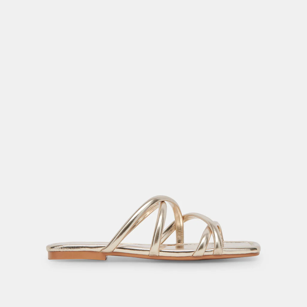 LANZA SANDALS LIGHT GOLD METALLIC STELLA | DolceVita.com