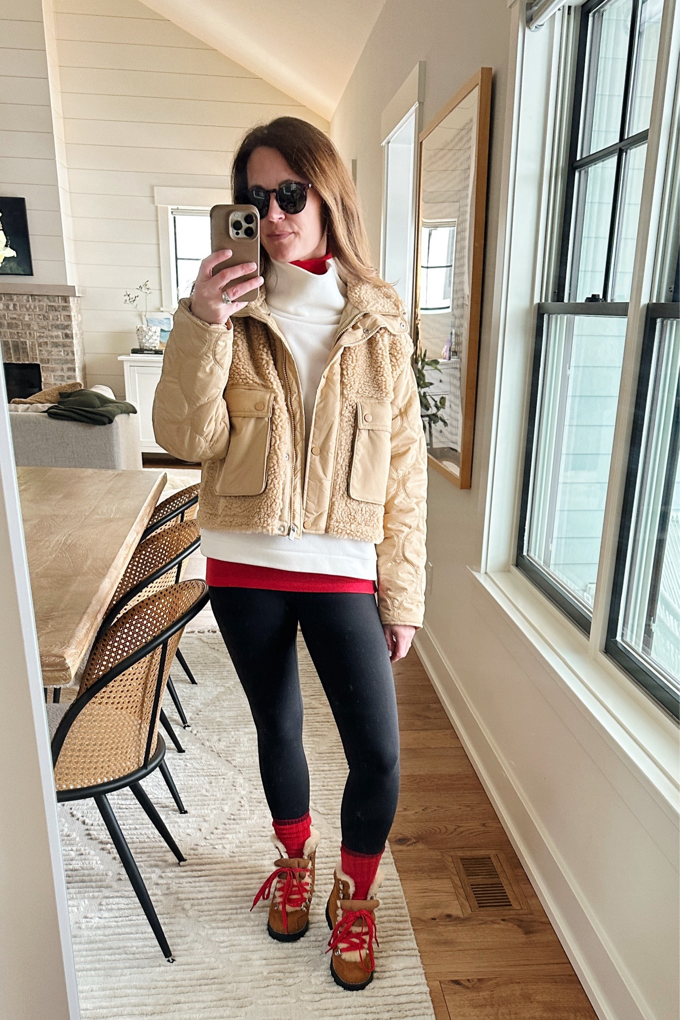 Jacket XS
White top size small
Red top size small
Legging size small
Boots I went down a half size 


#LTKSeasonal #LTKOver40 #LTKStyleTip