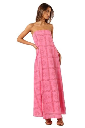 Soph Strapless Maxi Dress - Pink Red XL | Amazon (US)