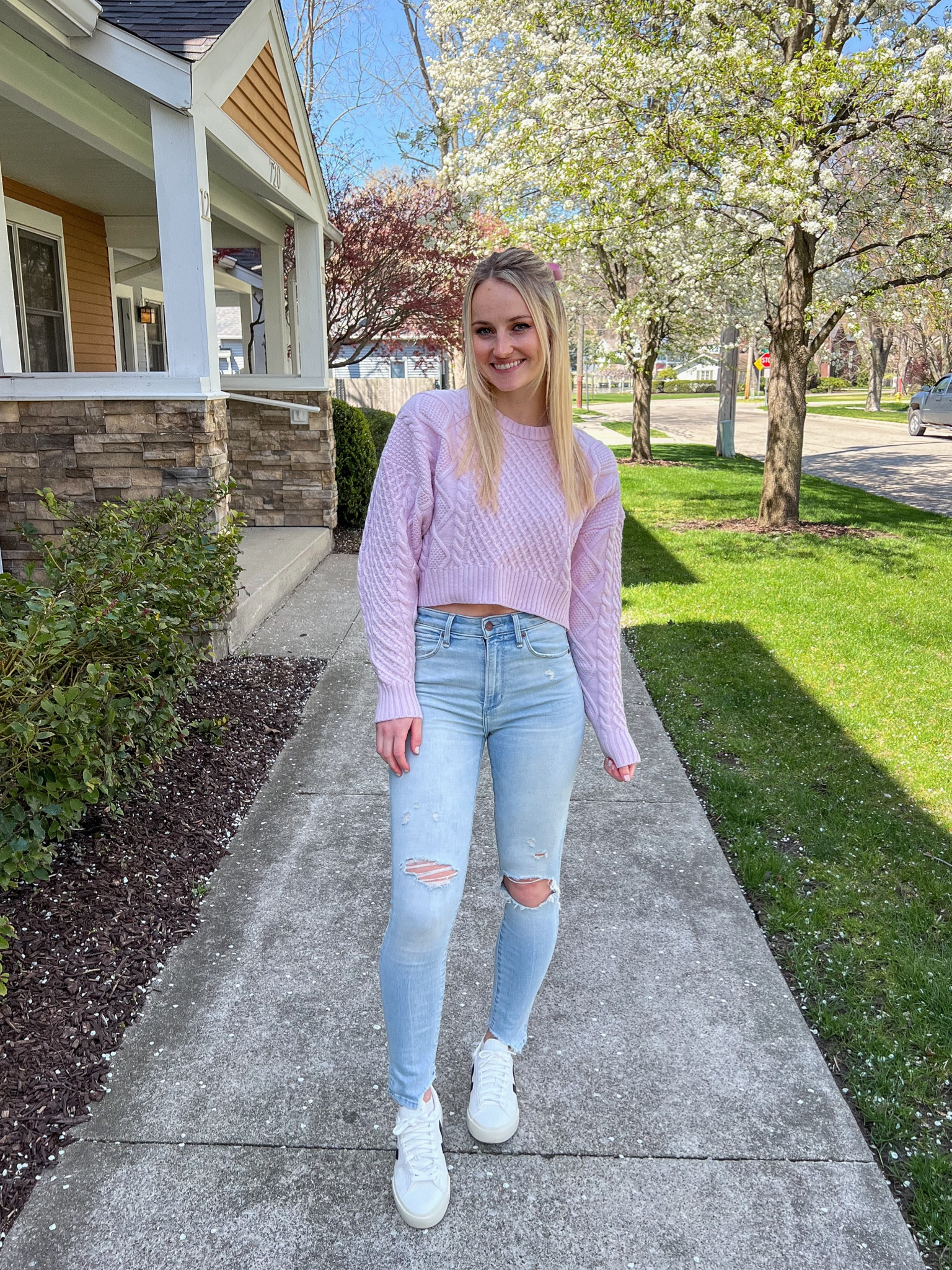Spring transition outfit!


Aritzia sweater, Peggy cropped sweater, pink sweater, Veja campo, Veja bi color sneakers, white sneakers, casual outfit, spring outfit, spring style, spring transition outfit, outfit inspo 

#LTKStyleTip #LTKSeasonal #LTKFindsUnder100