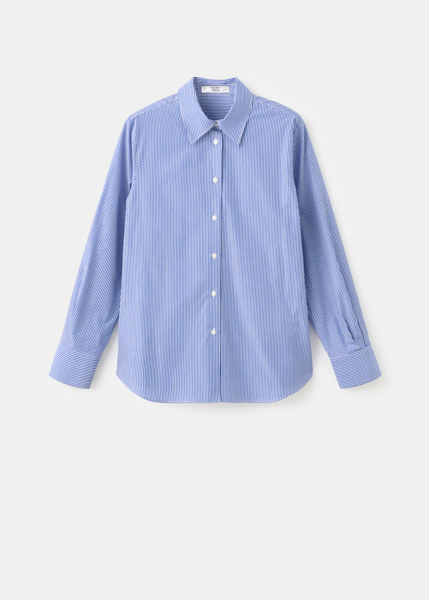 Cotton and lyocell blend straight shirt | Mango (US/MX/AU)