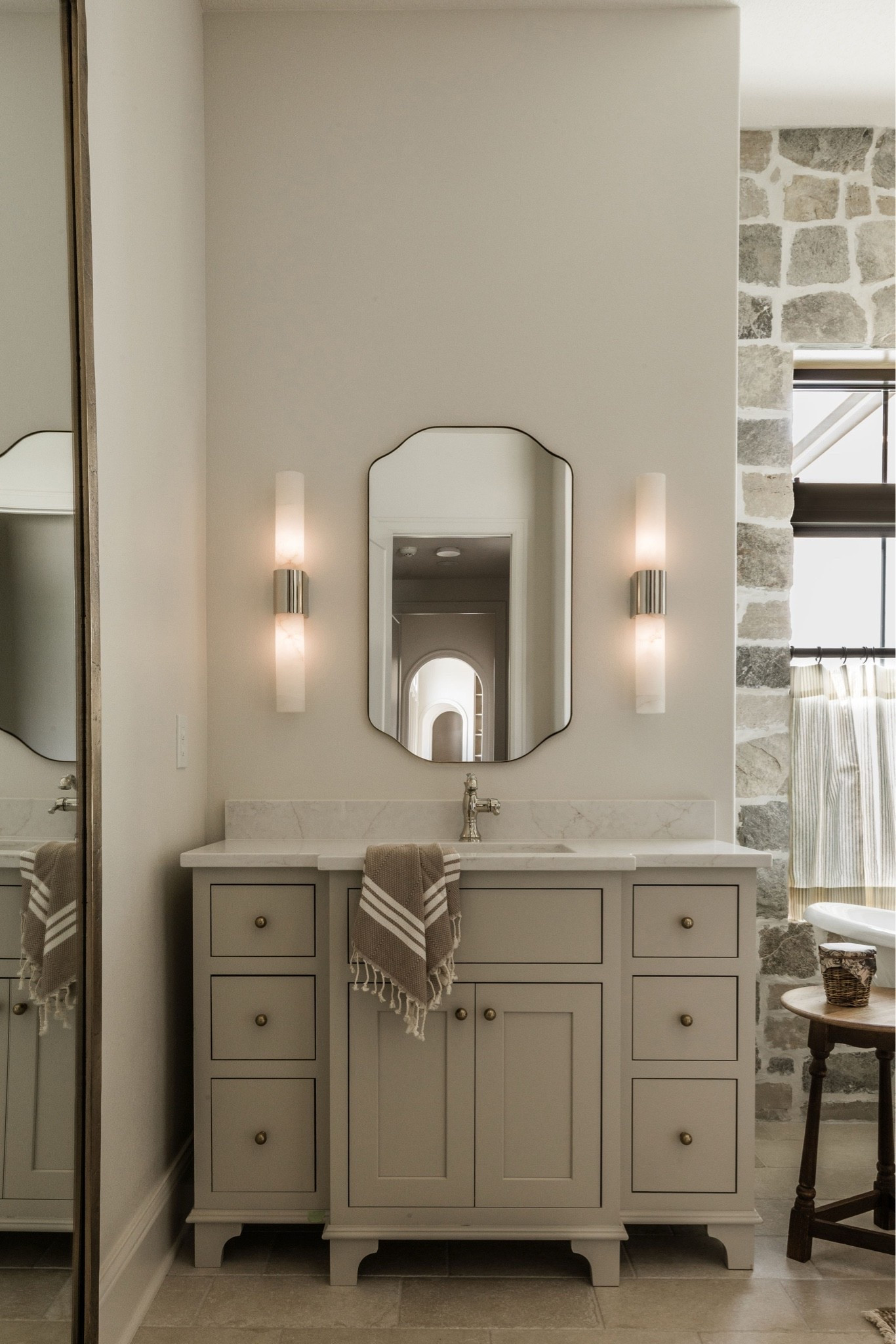 Love the way this master bath came together🤍✨ @Wayfair #ad #wayfair #wayfairpartner