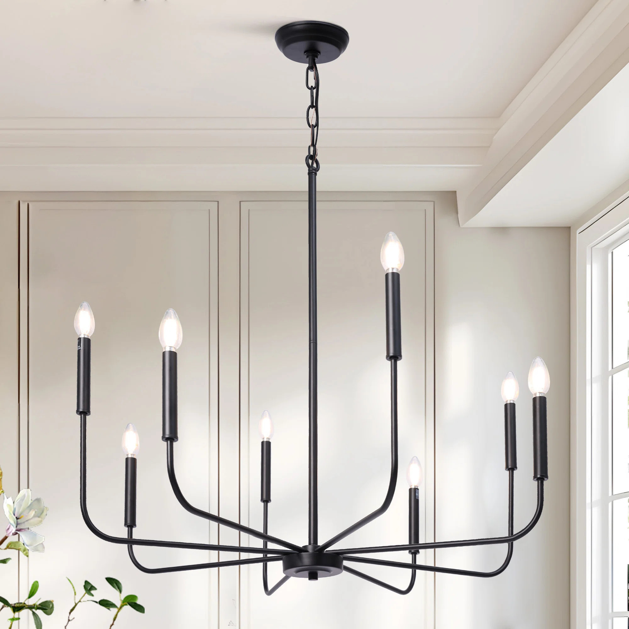 Kaymarie 8-Light 31.5"W Candle Style Classic/Traditional Chandelier with UL Certified for Living ... | Wayfair North America