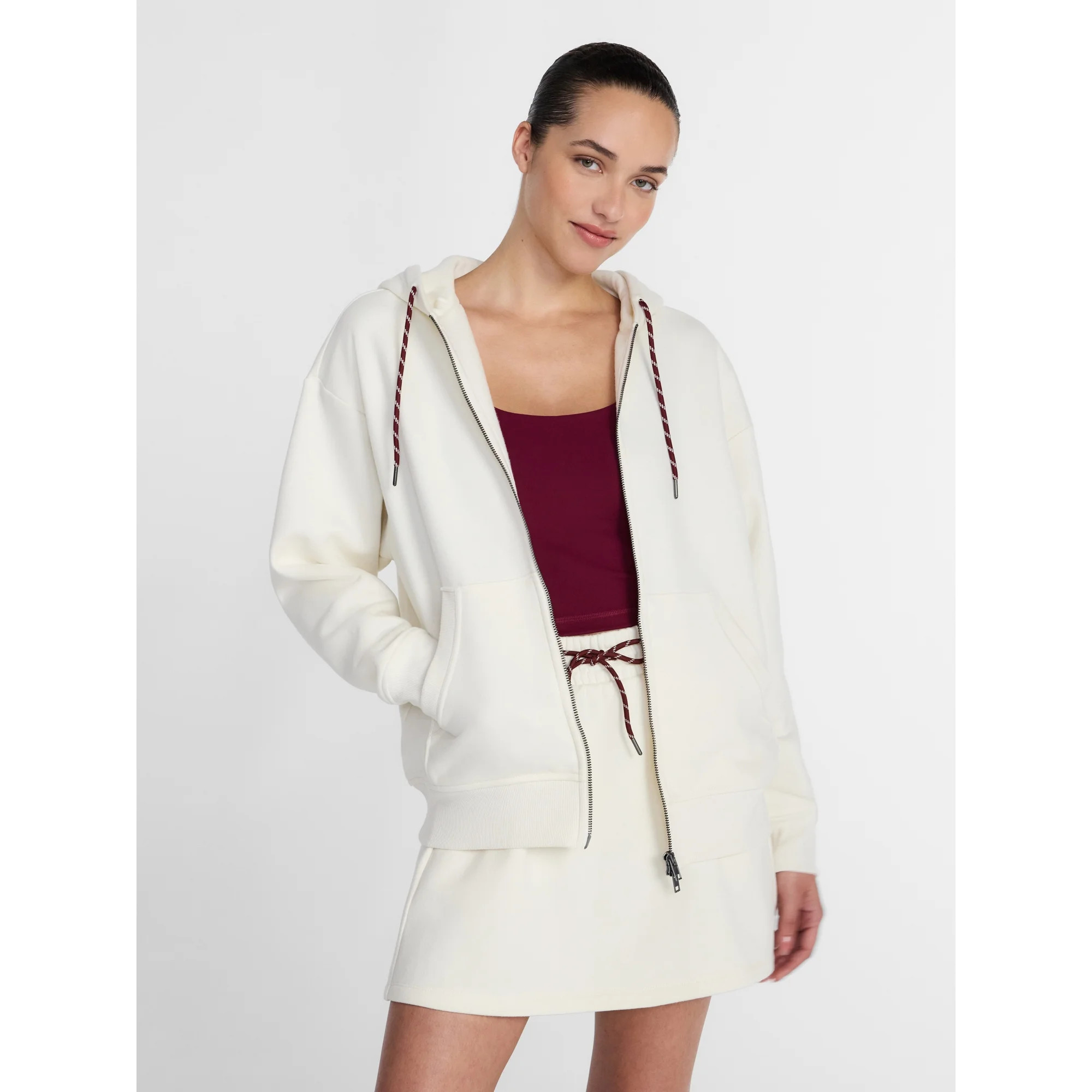 Athletic Works Women's and Women's Plus Full Zip Fleece Hoodie, Sizes XS-4X | Walmart (US)