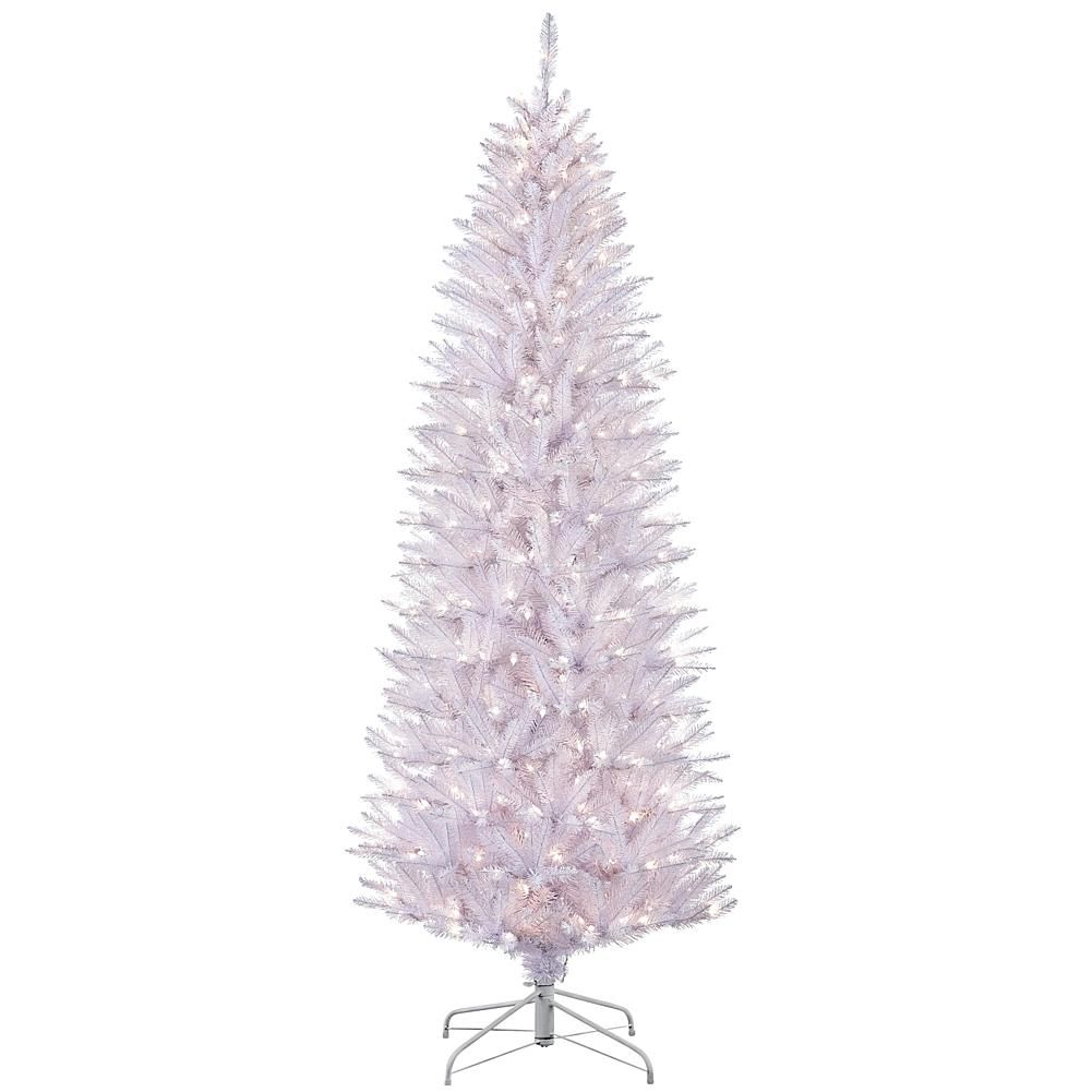 Puleo International White Franklin Fir 6-1/2' Artificial Christmas Tree with Clear Lights | HSN