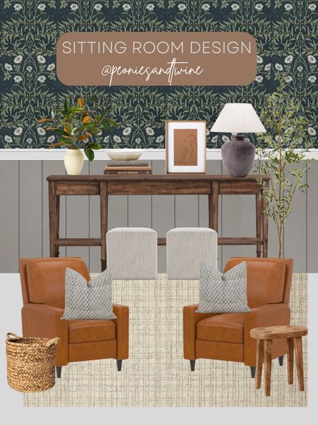 Sitting room design
Recliner vegan leather cozy home target finds studio McGee Wayfair console table area rug loloi block print pillow 

#LTKhome