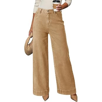 Dokotoo Women's Casual High Waisted Jeans Stretch Wide Leg Loose Denim Pant | Baggy Jeans Women, ... | Amazon (US)