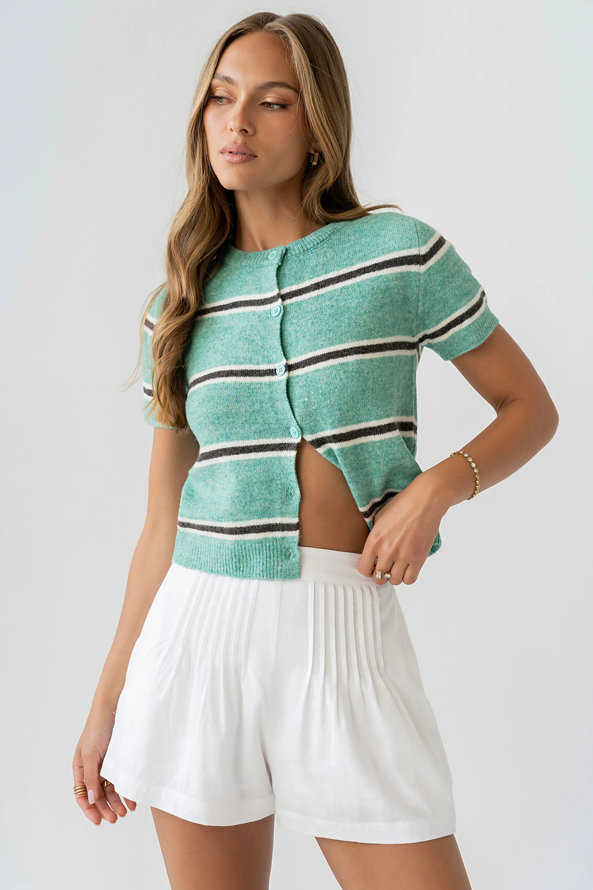 Kelley Striped Cardigan | Böhme US