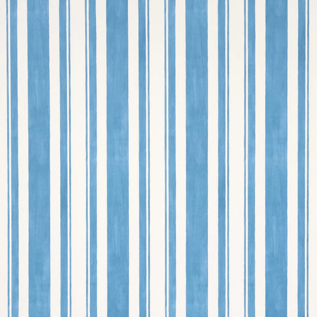 Schumacher Villa Stripe Peacock Wallpaper | DecoratorsBest