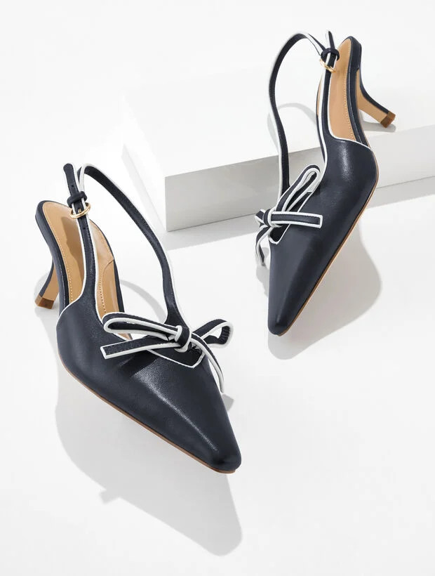 Maren Slingback Nappa Kitten Heel Pumps | Talbots