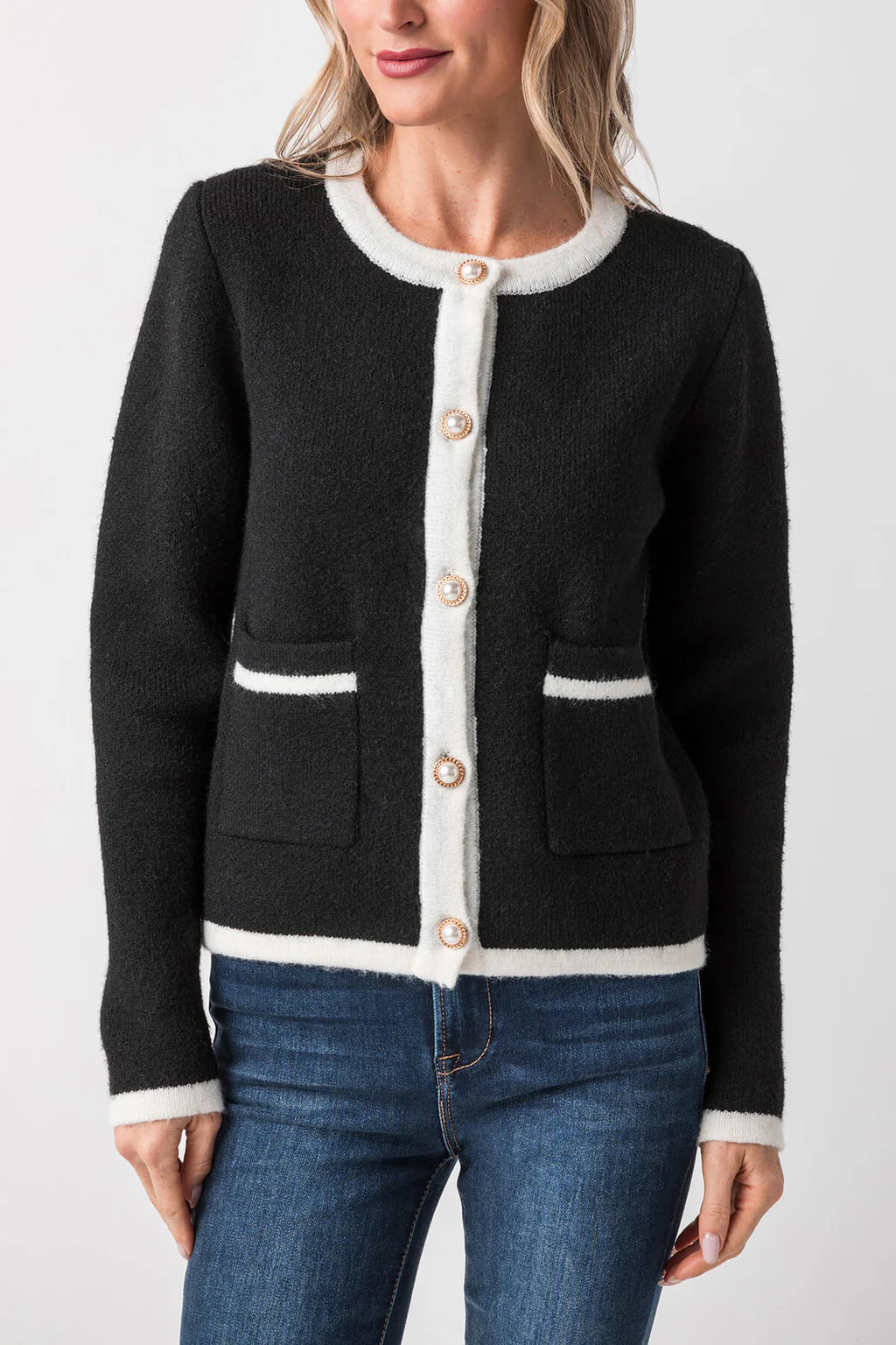Fate Colorblock Sweater Cardigan | Social Threads