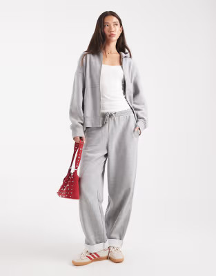 ASOS DESIGN brushback co-ord in grey | ASOS (Global)