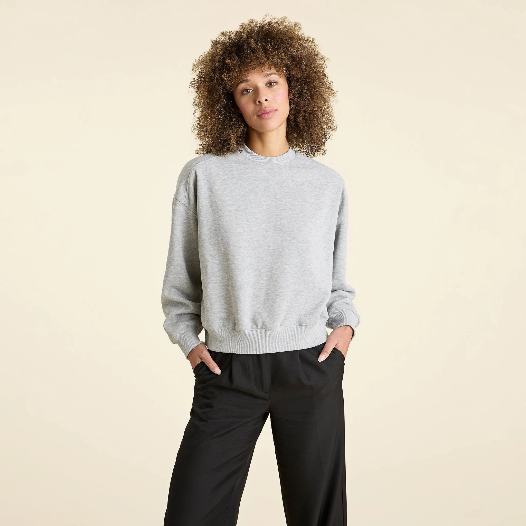 Classic Crewneck Sweatshirt | Heather Grey | nuuds