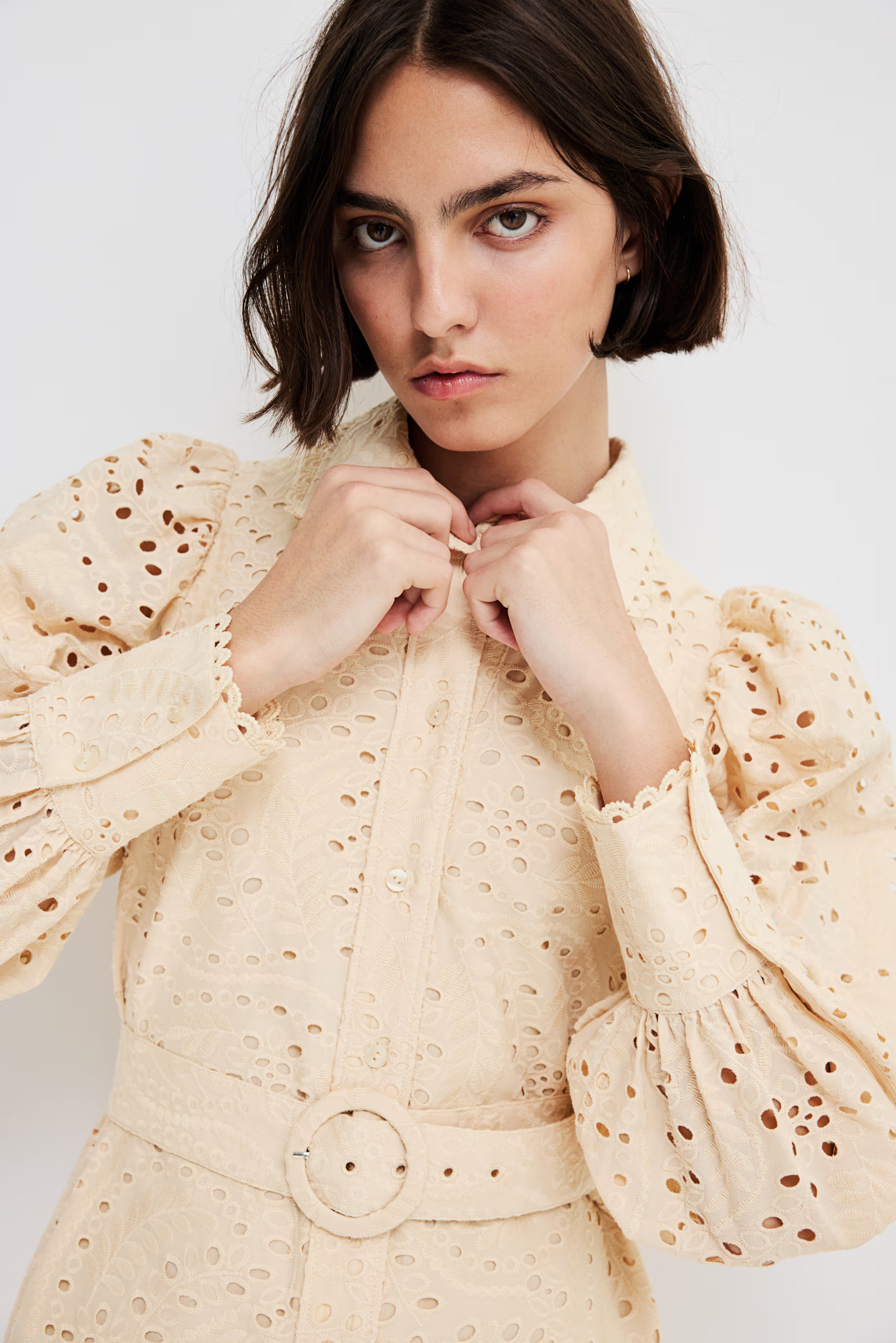 Eyelet Embroidered Shirt Dress | H&M (US + CA)