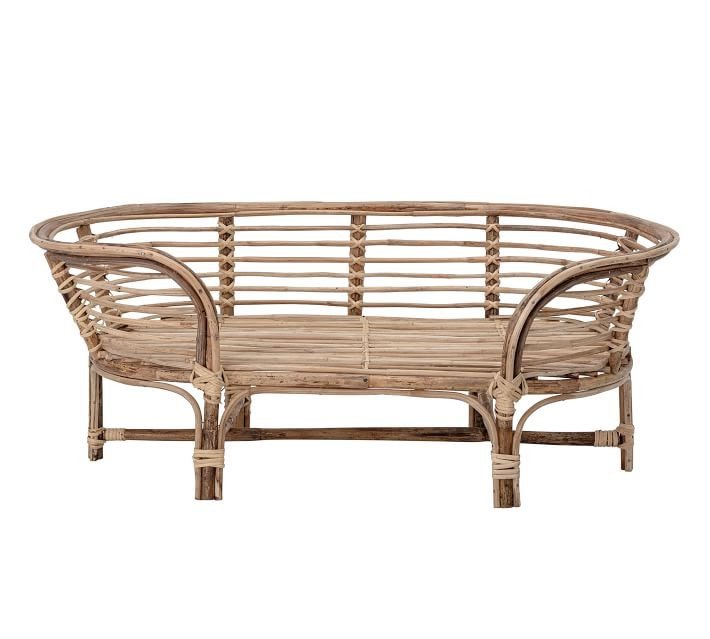 Rattan Frame Pet Bed with Cushion, Natural, 36"W x 18"H | Pottery Barn (US)