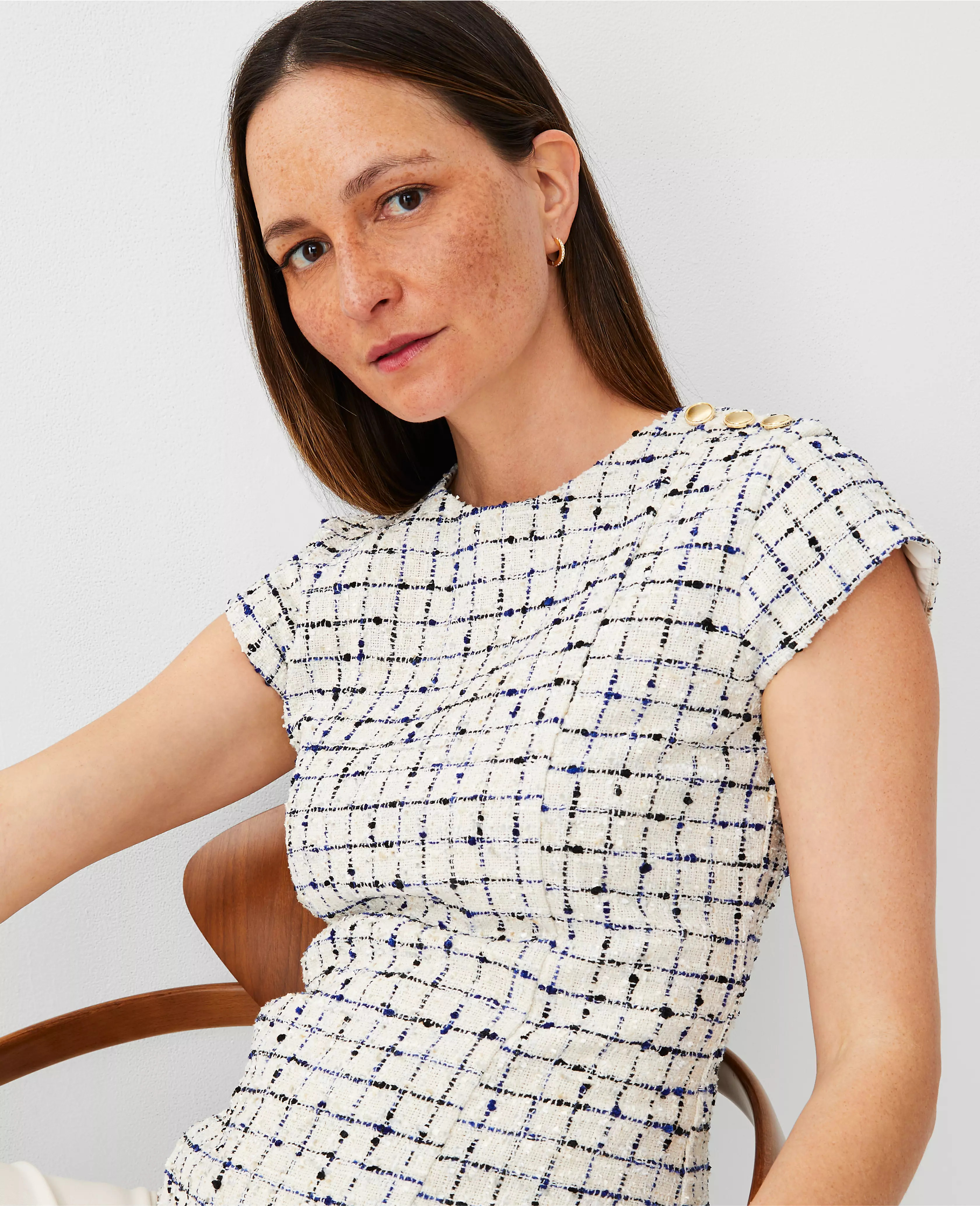 Tweed Button Top | Ann Taylor (US)