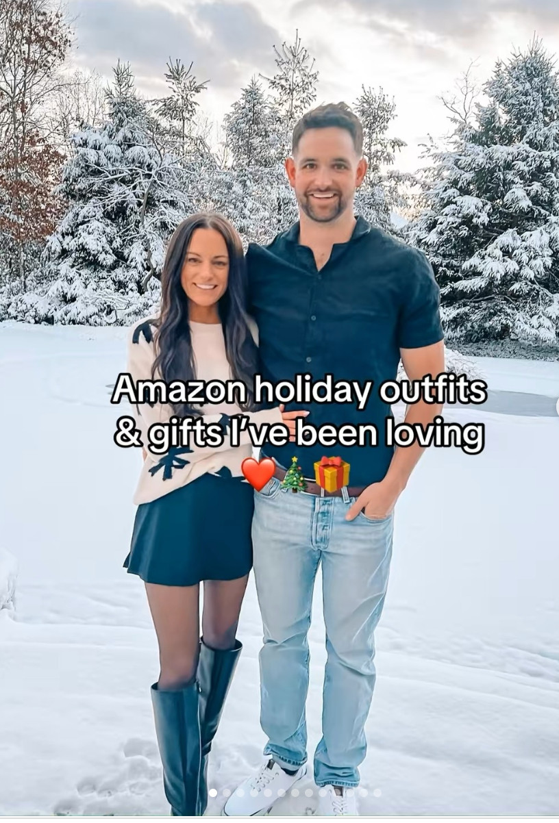 Amazon holiday outfits & gifts I've been loving. Christmas pajamas/lounge set/car wall climber/christmas sweater/date night top/doll house/artificial christmas tree. 

 #LTKGiftGuide #LTKHoliday #LTKFindsUnder100