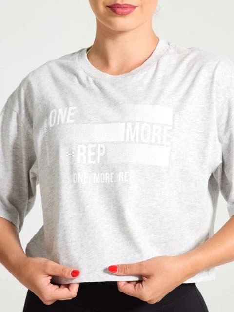 Rep Crop Tee - Heather Grey | Buffbunny Collection