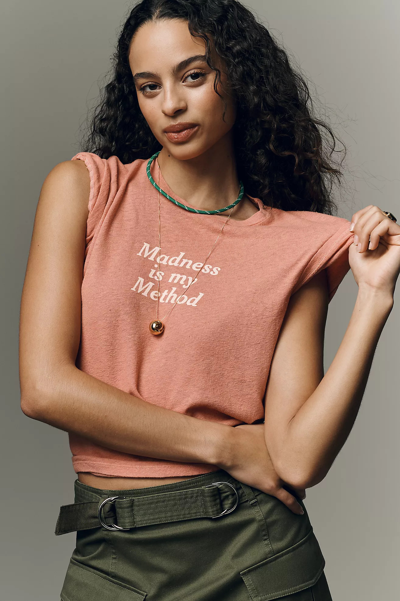 MOTHER The Sinful Cotton Linen Tee | Anthropologie (US)
