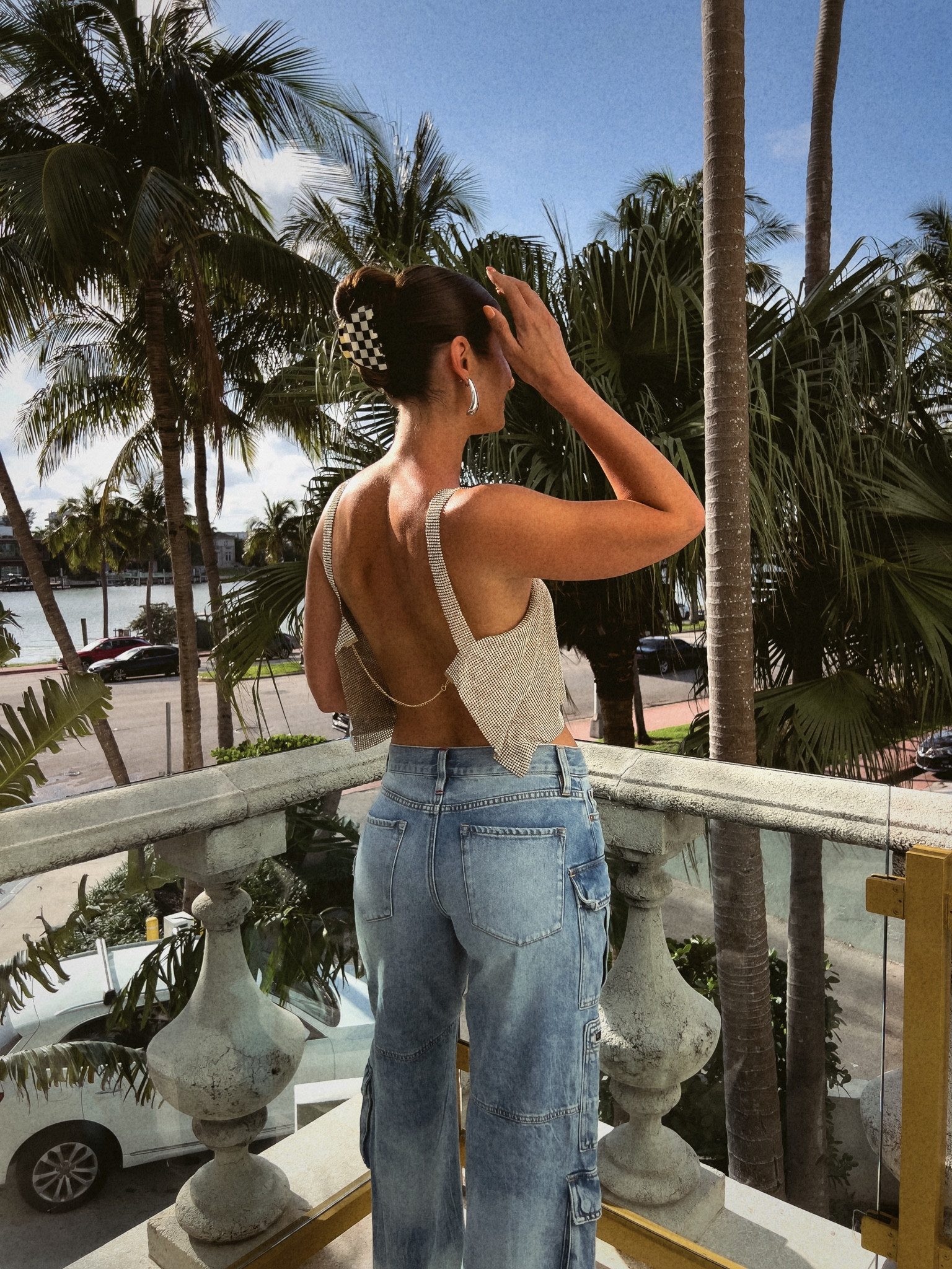 Miami GNO outfit! This top is so fun! Wearing a small and the back is adjustable. Perfect option for Vegas, a bachelorette party, Miami, girls night out, a concert, etc. 

#LTKstyletip