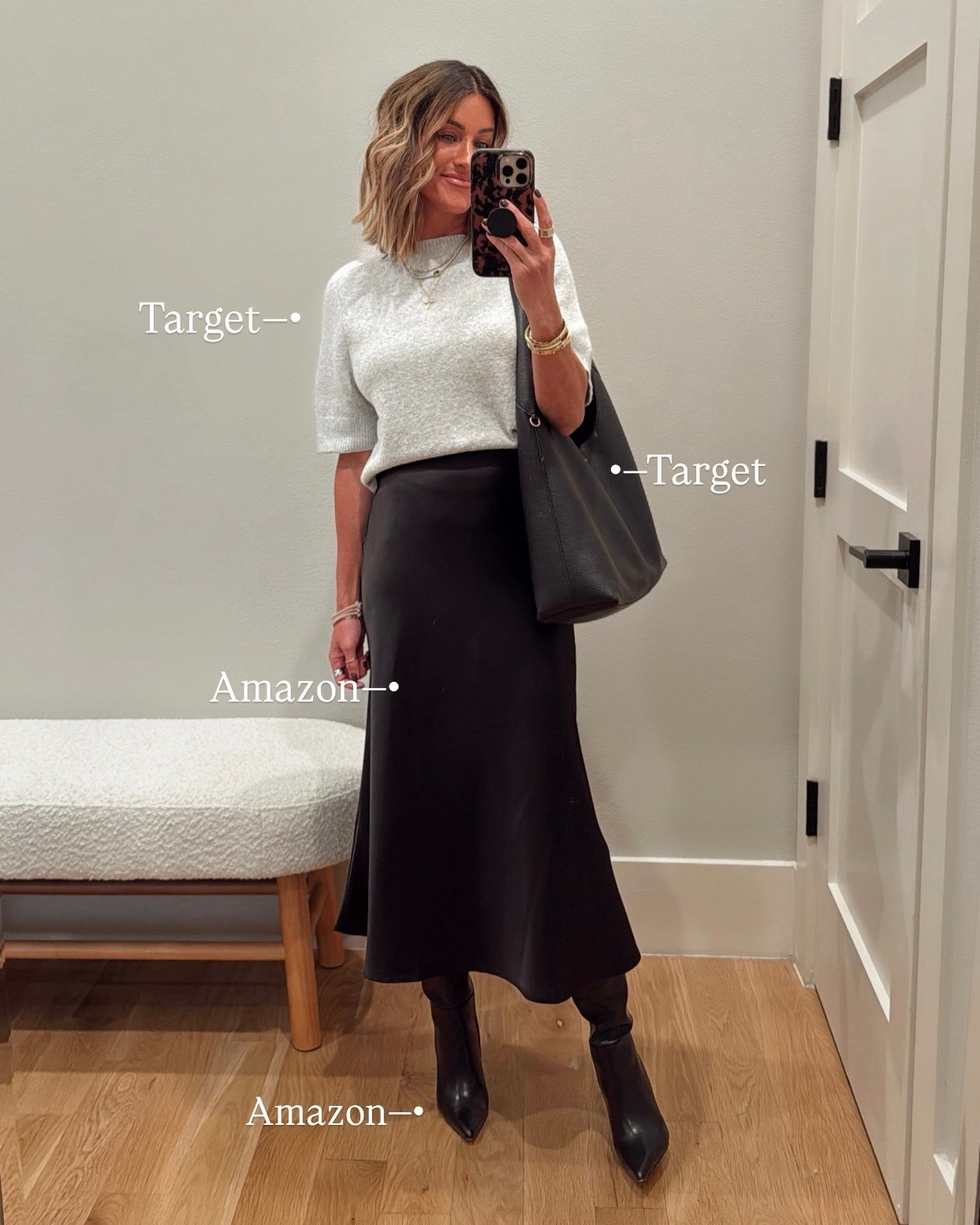 Perfect fall office vibes! I have this top in 3 colors and love it so much. Wearing size xs, skirt is true to size. 

#LTKFindsUnder50 #LTKWorkwear #LTKStyleTip